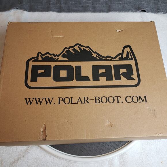 POLAR Winter Snow Boots Men 9 Black Waterproof Duck Nylon Tall Outdoor Rugged - Picture 10 of 11